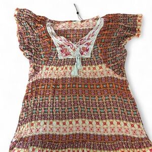 Kaktus Multicolor Boho Tunic Top